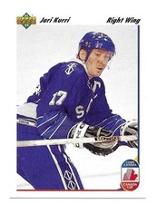 JARI KURRI 1991-92 UPPER DECK CANADA CUP CARD NEAR MINT+ CONDITION