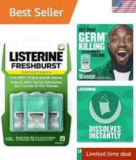 Freshburst Pocketpaks Mint Breath Strips - 72 Dissolving Strips for Fresh Breath