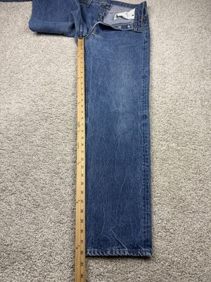Vintage Levis 501xx Men's 36x36 Fits 33x32 Blue Dark Wash Button