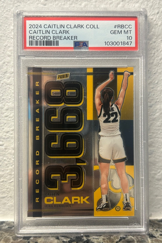 2024 Panini CAITLIN CLARK Collection - RECORD BREAKER ROOKIE RC PSA 10
