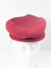 Roots Canada Flat Cap Hat Youth Small Poor Boy NWT Newsboy Style Red