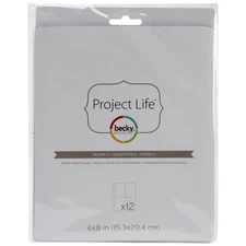 Project Life Photo Pocket Pages 6"X8" 12/Pkg-Design 3