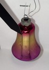 Lot of 3 Vintage Mercury Glass Pink Ombre Bell Christmas Ornament Shiny Brite ~  — photo 7
