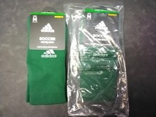 2 Pair Adidas Soccer Metro Socks Small Arch Ankle Compression Dark Green NEW