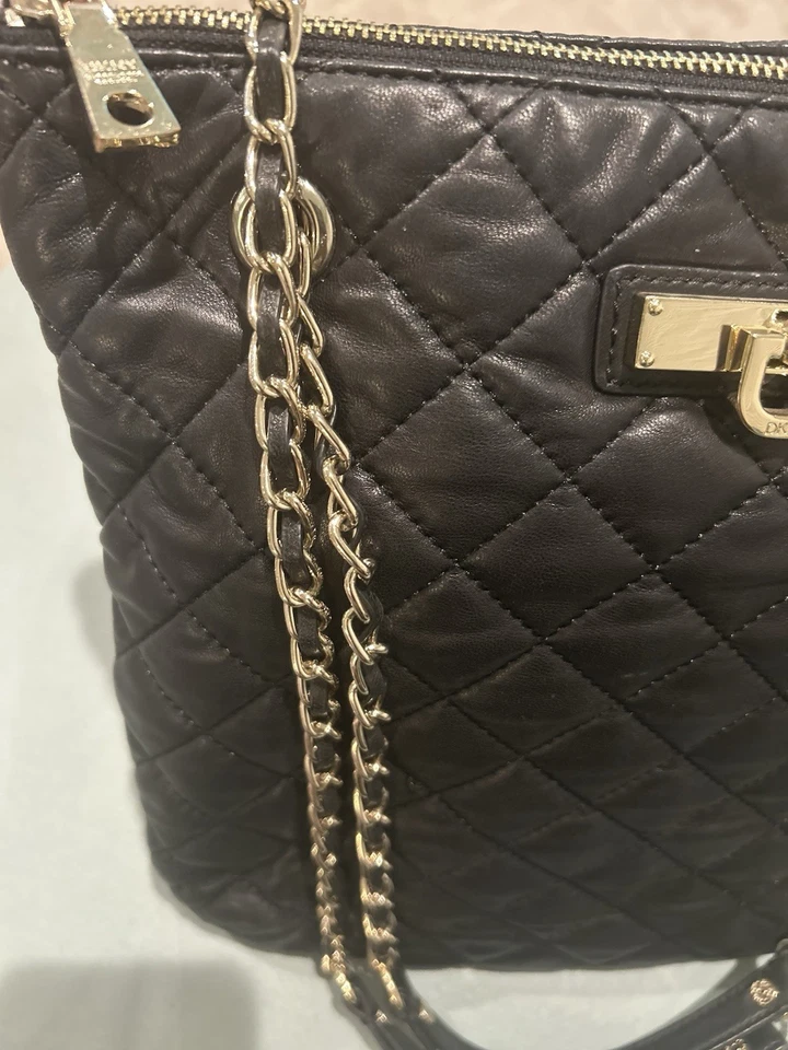 DKNY rare Black Lamb Leather Discontinued Tote - Image 4 of 4