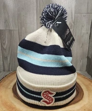 Seattle Krakken 2024 Seattle Winter Classic Fanatics Beanie Skully Hat Cap OSFM 