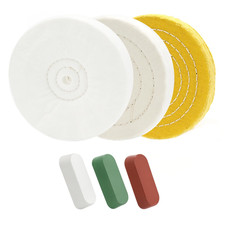 8inch Buffing Polishing Wheels 5/8" Arbor Hole,Soft/Fine/Medium for Bench Grinde