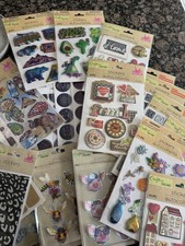 Lot of 25 crafters square stickers Assorted. Scrapbooking Over 350 Stickers