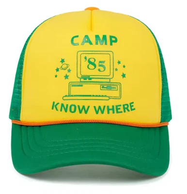 Stranger Things Dustin Camp '85 Know Where Hat Cosplay Hat Cap Truckers One-Size