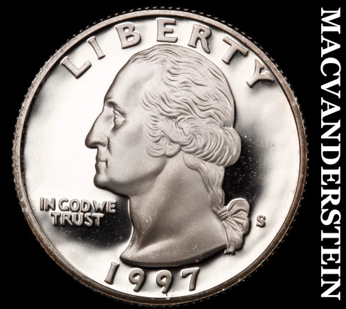 1997-S Silver Washington Quarter - Choice Gem Proof  Lustrous  #G8409
