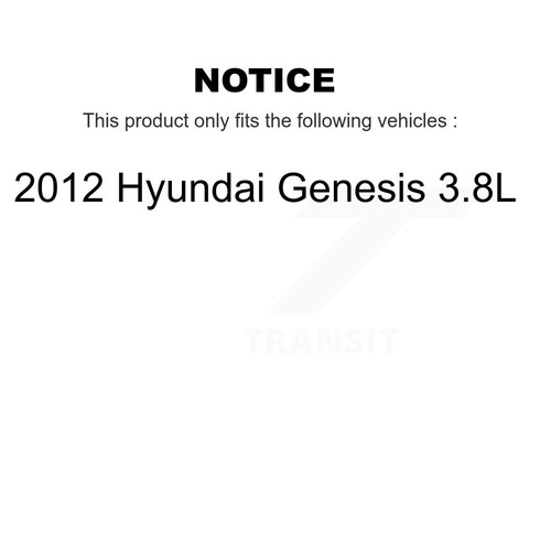 Front Rear Ceramic Pad Coated Disc Brake Rotor Kit For 2012 Hyundai Genesis 3.8L - Picture 2 of 9