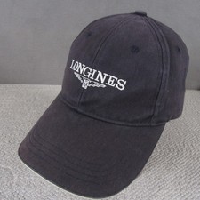 Vntg Longines Baseball Hat Adjustable Strap Embroidered Swiss Watchmaker