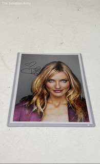 Multicolor Certified Autographed Cameron Diaz American Actress Photo Picture