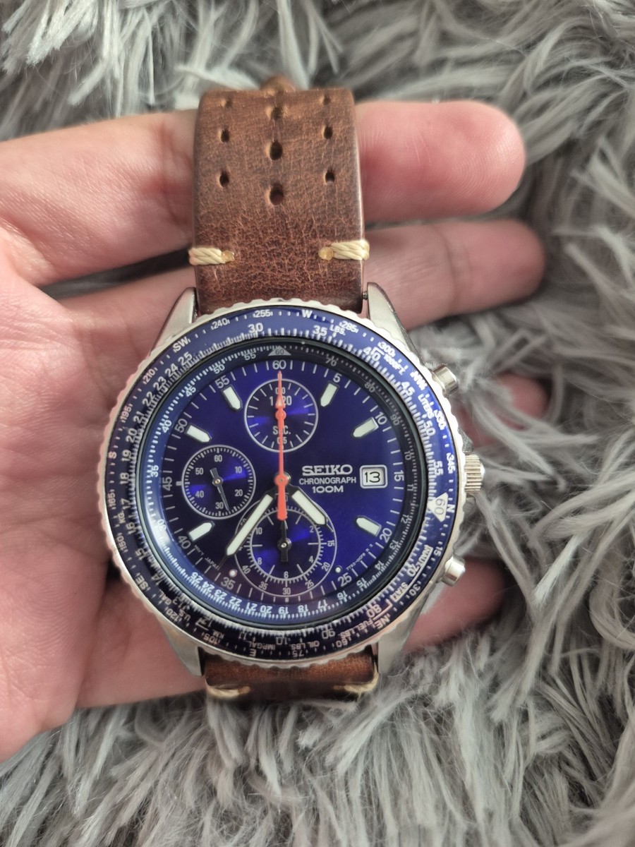 Seiko Flightmaster Pilot's Chronograph SND255P1/ 100M Water