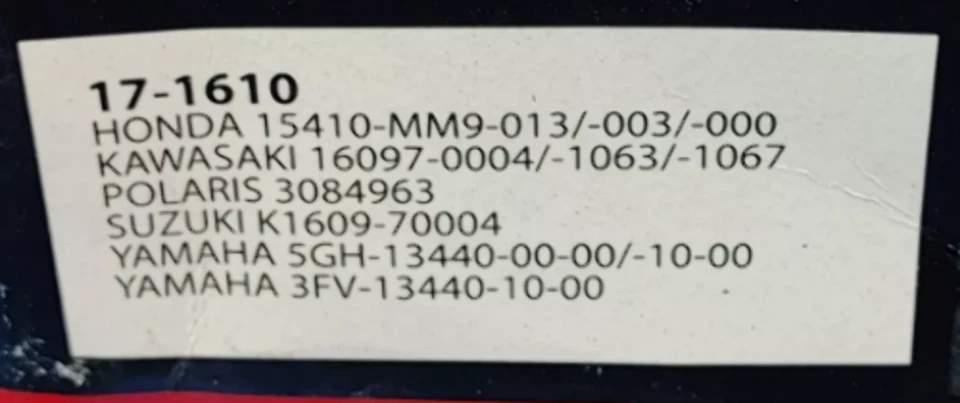 FILTRO DE ACEITE DE REPUESTO ORIGINAL NOS BIKEMASTER 17-1610 Foto 2 de 4