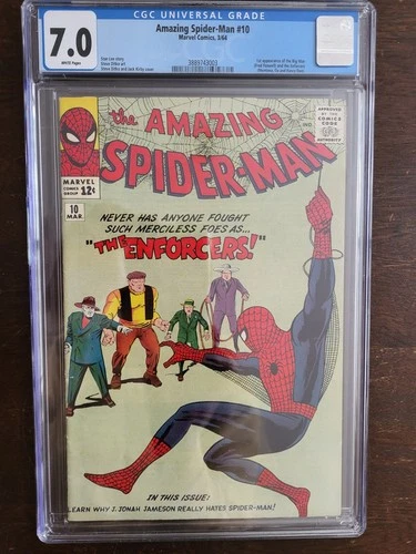 Amazing Spider-Man #10 CGC 7.0 WHITE PAGES 3/64 Kirby Lee Ditko