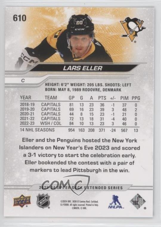 2023-24 Upper Deck Extended Series Deluxe 142/250 Lars Eller #610 0cq4