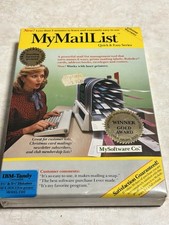 My Mail List Software IBM Tandy 256k DOS Or Greater Model 2102 5.25x3.5 Diskette