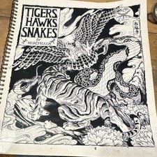 Horimouja Tigers Hawks Snakes Tattoo Flash Art Tonbo Books 2007 Spiral Bound