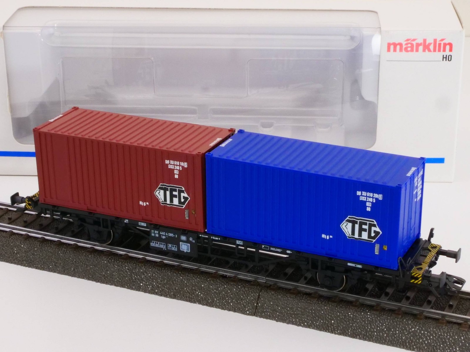 Märklin 4768 Container Wagon Tfg Lgjs 573 Db Mint! Ovp St Bl 1706-08-02