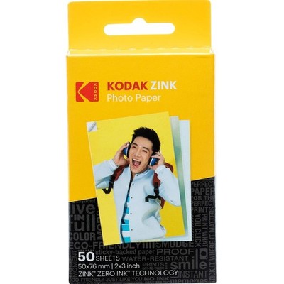 2x3  Sticky Back Zink Photo Paper 50 Sheets Water Resistant Glossy