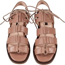 Mother of Pearl Tan Leather Sandals
