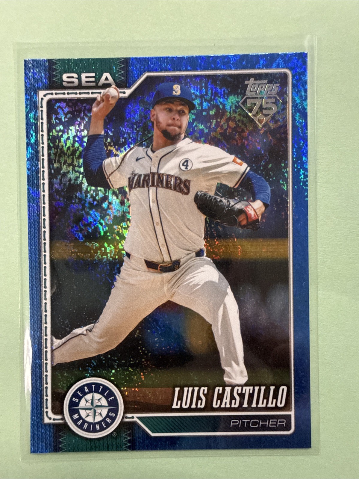 2026 Topps Series 2 - Blue Holofoil /150 - Luis Castillo - Mariners - #507