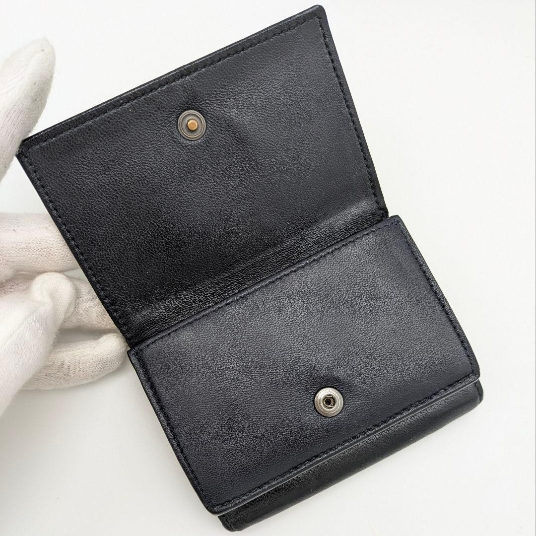 Bottega Veneta Bicolor Leather Trifold Wallet, Unisex, Compact, Excellent Japan thumbnail 3