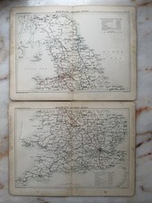 1892 Original Railway Map - NORTHERN & SOUTHERN - GWR / MIDLAND / London & NW 