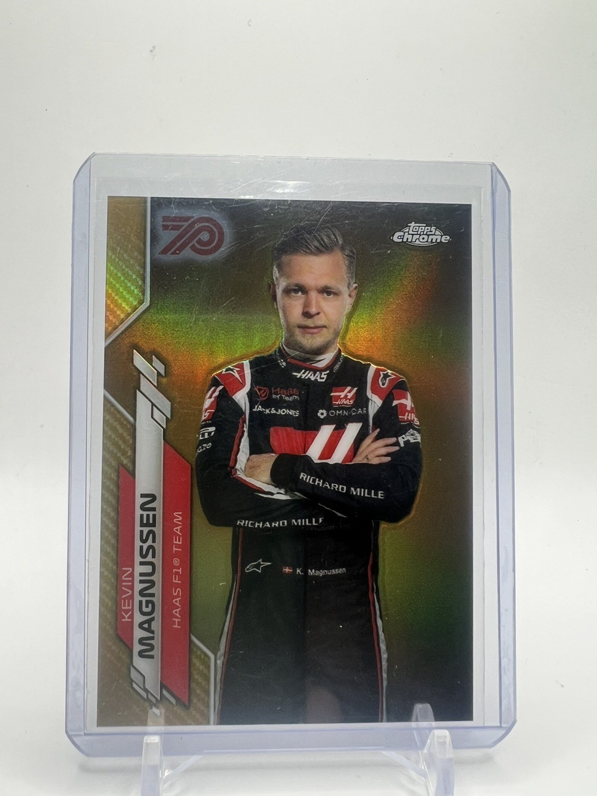 2020 TOPPS CHROME F1 #18 KEVIN MAGNUSSEN RC 70TH GOLD REFRACTOR PORTRAIT ROOKIE!