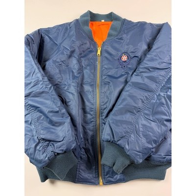 Vintage USAF Thunderbirds MA-1 Flight Bomber Jacket Blue Mens