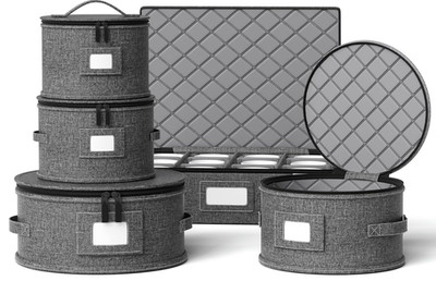 Storage Containers Hard Shell Box for Moving Dishes, Plate, Wine and Glasses