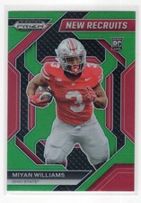 2024 Panini Prizm Draft Miyan Williams #NR-MWS Rookie New Recruit Green Prizm
