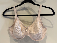 WACOAL 32DD 851205 LACE UNDERWIRE BRA NUDE RACER BACK OPTION GREAT CONDITION