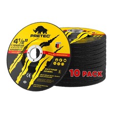 10 Pack 4-1/2 x 1/4 x 7/8 Grinding Wheels Metal Steel Angle Grinder Disc 4.5 in