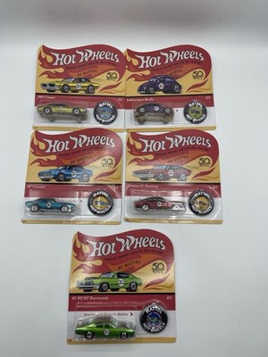 of set Complete Redline Anniversary 50th Wheels Hot 5個セット 50周年記念 Wheels Hot 5 Button with ミニカー