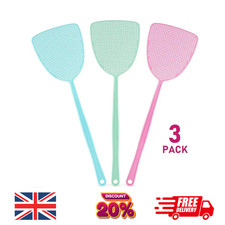 3PCS Fly Swatter Thickened Plastic Mosquito Insect Pest Control Home Kitchen UK