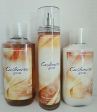 Bath Body Works Cashmere Glow Fragrance Mist, Body Lotion Body Wash - 3 Pc.