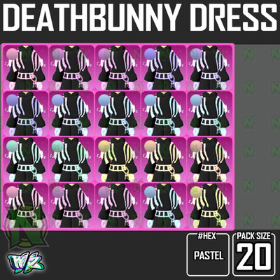 World Zero WZ - 20 PACK - PASTEL HEX - DEATHBUNNY DRESS