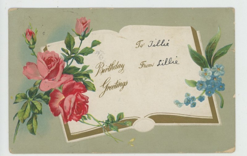  Mr Fancy Cancel Embossed Birthday Greetings 1909 Postcard #2524