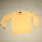 Designers Originals Men's Cotton Knit Beige Collared Pullover Sweater L — photo 1