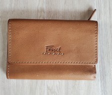 FOSSIL Womens Popstitch Brown Leather Trifold Wallet Billfold