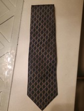Gucci Men's Silk Tie GG Pattern Logo, Navy Blue/Pink, Classic, Made in Italy