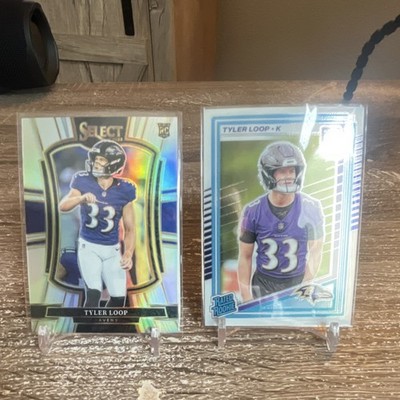 Tyler Loop Panini 2 Card Rookie Lot; Select, Optic, Ravens