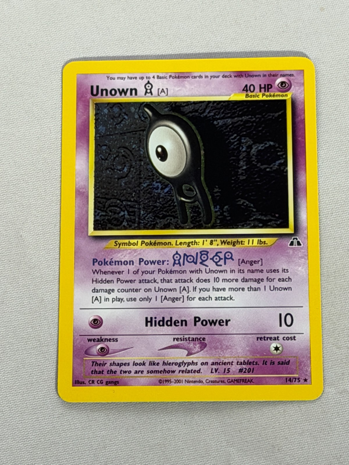 Pokemon Unown (A) Neo Discovery 14/75