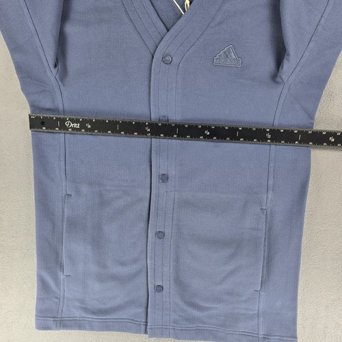 New Adidas Baseball Shirt Mens Medium M Knit Snap Button Sportcore Classic Tuff - Picture 13 of 14