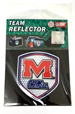 Ole Miss Rebels Car Reflector Decal NCAA Team Logo Bike Mailbox Sticker