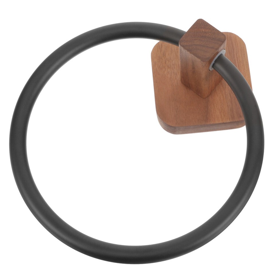 Hand Towel Holder Bathroom Towel Ring Wooden Towel Hanger Dish Cloth