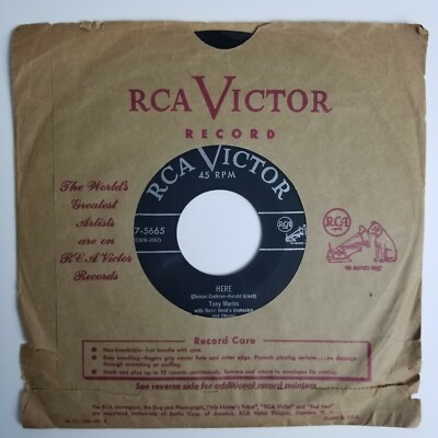 【希少】 2G ／ N.47 Paulo David Tony Martin Here / Philosophy RCA Victor 45 RPM 7