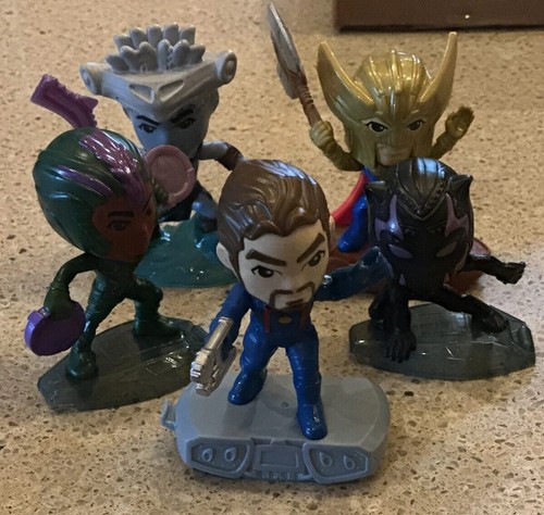 Lot Of 5 McDonalds Happy Meal Toy Marvel Characters - As Pictured - Picture 7 of 18